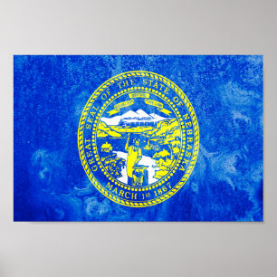 Staatsflagge von Nebraska Poster