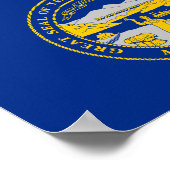 Staatsflagge von Nebraska Poster (Ecke)