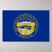 Staatsflagge von Nebraska Poster (Vorne)