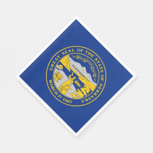 Staatsflagge von Nebraska Serviette (Ecke)