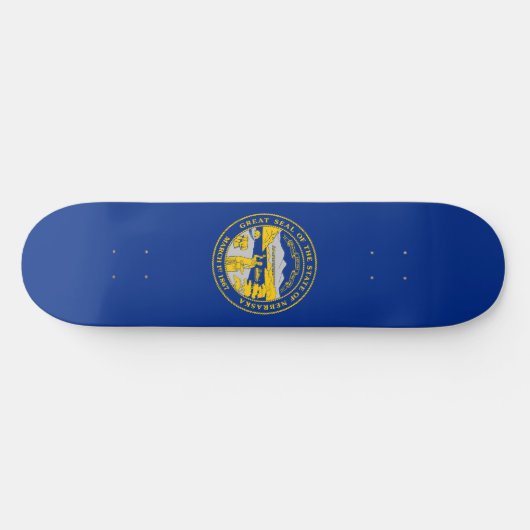 Staatsflagge von Nebraska Skateboard (Horizontal)