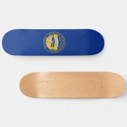 Staatsflagge von Nebraska Skateboard (Horizontal)