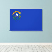 Staatsflagge von Nevada Canvas Print Leinwanddruck (Insitu (Holzboden))