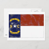 Staatsflagge von North Carolina (beschädigt) Postkarte (Vorne/Hinten)