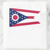 Staatsflagge von Ohio Rechteckiger Aufkleber (Tasche)