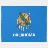 Staatsflagge von Oklahoma Fleecedecke (Vorderseite (Horizontal))