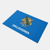 Staatsflagge von Oklahoma Fußmatte (Schrägansicht)