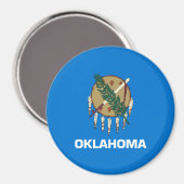 Staatsflagge von Oklahoma Magnet (Vorderseite/Rückseite)