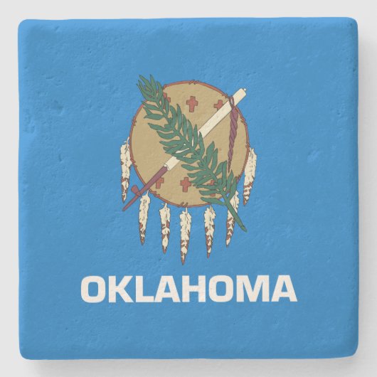 Staatsflagge von Oklahoma Steinuntersetzer (Vorderseite)