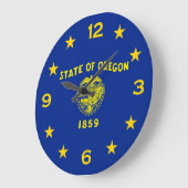 Staatsflagge von Oregon Große Wanduhr (Winkel)