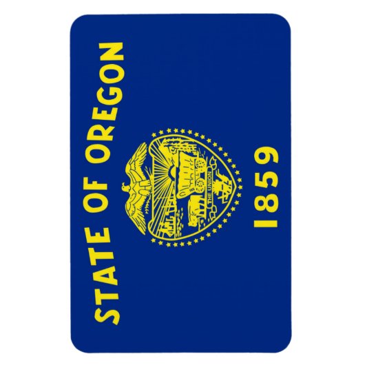 Staatsflagge von Oregon Magnet (Vertikal)