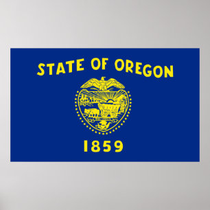 Staatsflagge von Oregon Poster