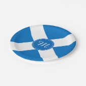 Staatsflagge von Quergewohnheit Schottlands St Pappteller (Schrägansicht)