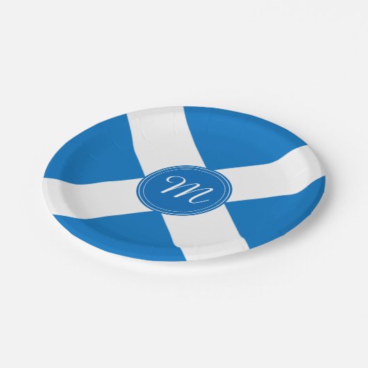 Staatsflagge von Quergewohnheit Schottlands St Pappteller (Schrägansicht)