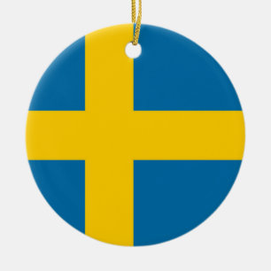 Staatsflagge von Schweden Keramikornament
