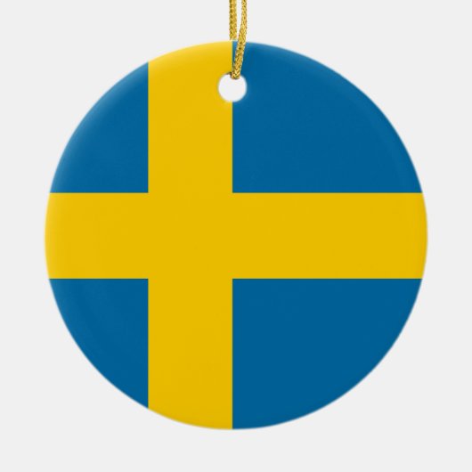 Staatsflagge von Schweden Keramikornament (Vorne)