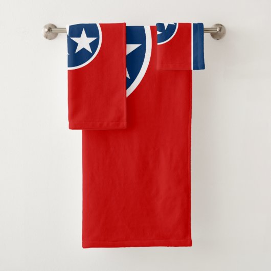 Staatsflagge von Tennessee Badhandtuch Set (Insitu)