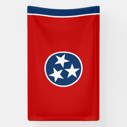Staatsflagge von Tennessee Banner (Vertikal)