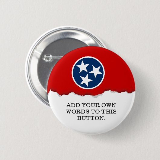 Staatsflagge von Tennessee Button (Vorne & Hinten)