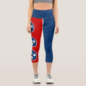 Staatsflagge von Tennessee Capri Leggings (Vorderseite)