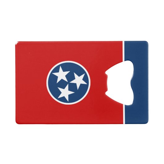 Staatsflagge von Tennessee Geldbeutel Flaschenöffner (Vorderseite (Horizontal))