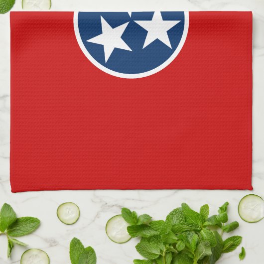 Staatsflagge von Tennessee Geschirrtuch (Gefaltet)