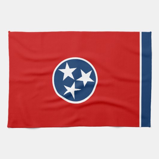 Staatsflagge von Tennessee Geschirrtuch (Horizontal)