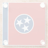 Staatsflagge von Tennessee Glasuntersetzer (Rückseite)