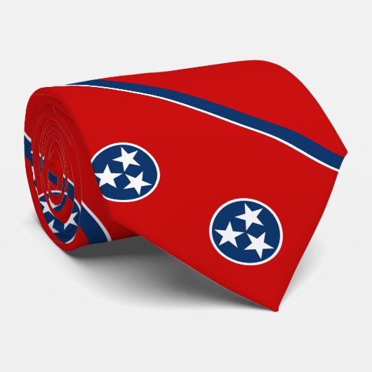 Staatsflagge von Tennessee Krawatte (Gerollt)