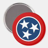 Staatsflagge von Tennessee Magnet (Vorderseite/Rückseite)