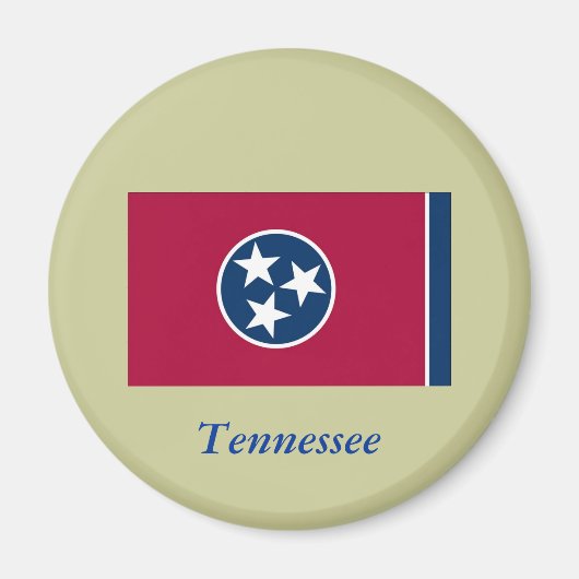 Staatsflagge von Tennessee Magnet (Vorne)