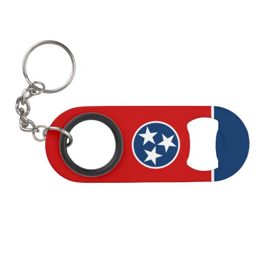 Staatsflagge von Tennessee Mini Flaschenöffner (Vorderseite (Horizontal))