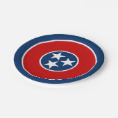 Staatsflagge von Tennessee Pappteller (Schrägansicht)
