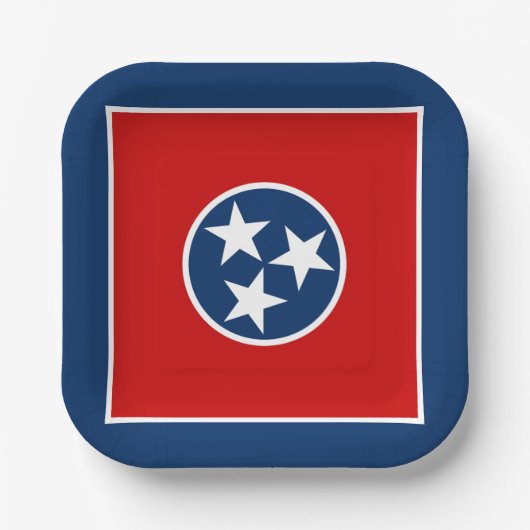 Staatsflagge von Tennessee Pappteller (Vorderseite)