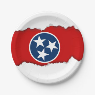Staatsflagge von Tennessee Pappteller