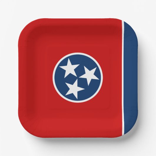 Staatsflagge von Tennessee Pappteller (Vorderseite)