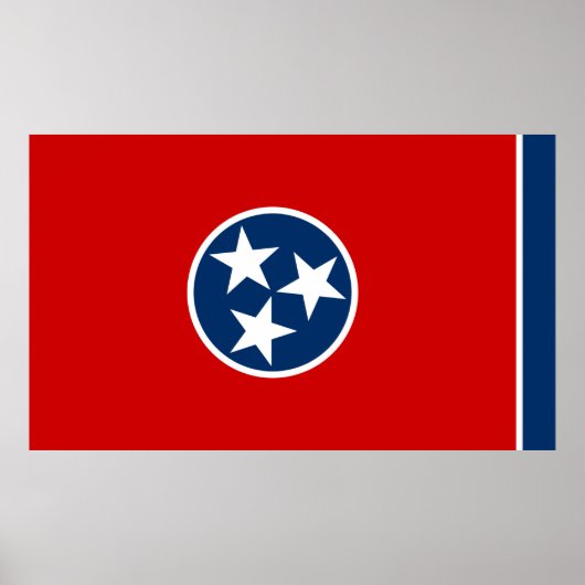 Staatsflagge von Tennessee Poster (Vorne)