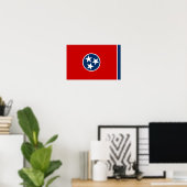 Staatsflagge von Tennessee Poster (Heimbüro)