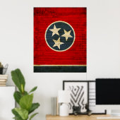 Staatsflagge von Tennessee Poster (Heimbüro)