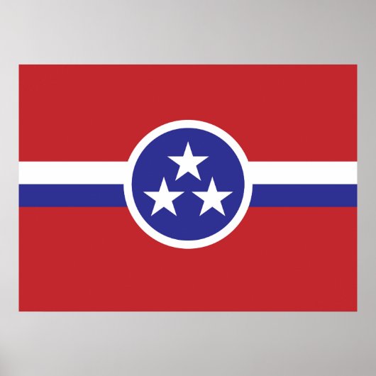 Staatsflagge von Tennessee Poster (Vorne)
