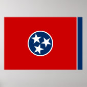 Staatsflagge von Tennessee Poster (Vorne)