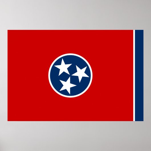 Staatsflagge von Tennessee Poster (Vorne)