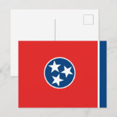 Staatsflagge von Tennessee Postkarte (Vorne/Hinten)