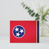Staatsflagge von Tennessee Postkarte (Stehend Vorderseite)
