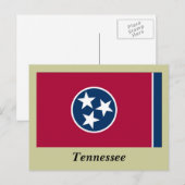 Staatsflagge von Tennessee Postkarte (Vorne/Hinten)