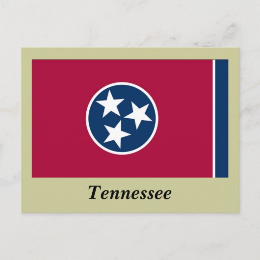 Staatsflagge von Tennessee Postkarte (Vorderseite)