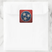 Staatsflagge von Tennessee Quadratischer Aufkleber (Tasche)
