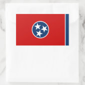 Staatsflagge von Tennessee Rechteckiger Aufkleber (Tasche)