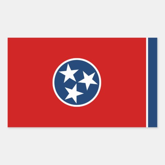 Staatsflagge von Tennessee Rechteckiger Aufkleber (Vorderseite)