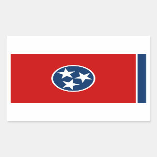 Staatsflagge von Tennessee Rechteckiger Aufkleber